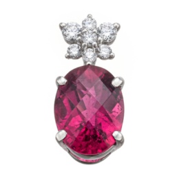 ルベライト PT オーバルシェイプペンダントヘッド 1.00ctUP