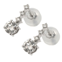 PT D/IF/3EXダイヤモンドピアス計0.4ctUP