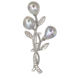  IRIS bis by イリスパイラ SV 和真珠ブローチ ブーケ