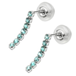 ブラジル産パライバトルマリン PT ピアス 計0.15ctUP