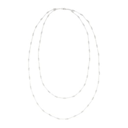 FEE CERISE シルバーカラーランダムビーズチェーンネックレス