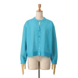 UNFILO シアーフォルムキーネックカーディガン