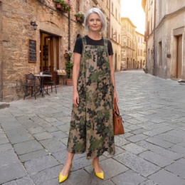 Grace Edit 花柄プリントジャンパースカート