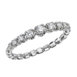 純プラチナ ダイヤモンドライン ストレッチリング