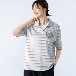 PERSONS テレコスキッパーボーダートップス