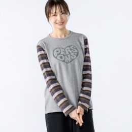 PERSONS ワッフル&ボーダーTシャツ