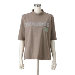PERSONS モックネック半袖トップス