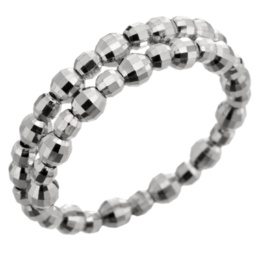 純プラチナ ミラーパーツスパイラルリング