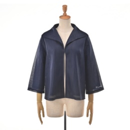 BOUTIQUE JUNKO ストライプラインチュールジャケット