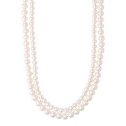 ANNE COQUINE コットンパール 2連ロングネックレス