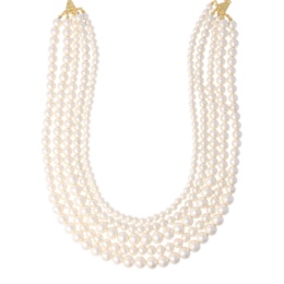 ANNE COQUINE コットンパール 5連ネックレス