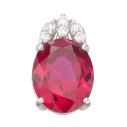 ヴェスパイオジュエリー ラボグロウンルビーPT950ペンダントヘッド3.0ctUP