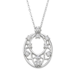 スイートテン・ダイヤモンド プラチナ オープンワークペンダント