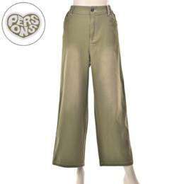 PERSONS ウォッシュ加工ツイルストレッチパンツ