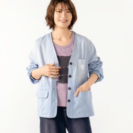 PERSONS ウォッシュ加工ツイルストレッチジャケット