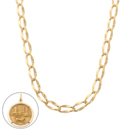  UNOAERRE 18KYG チェント・アンジェリーナ ネックレス