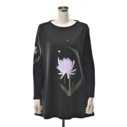 FairyStyle フラワー 長袖フレアーチュニック