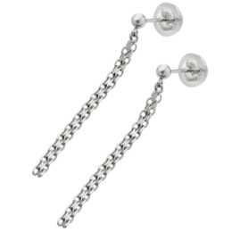 純プラチナ/PT900 ビスマルクチェーン イヤリング/ピアス