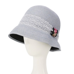 レイクアルスター シェニールレースモチーフブレードハット