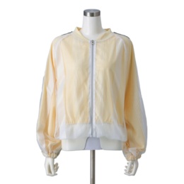 KILA MODA シアーストライプエアリージップアップブルゾン