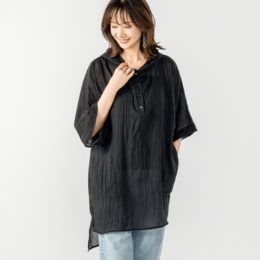 KILA MODA コクーンシルエットフーディチュニックプルオーバー