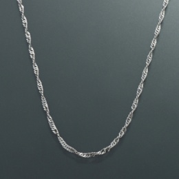 純プラチナ スクリューチェーンネックレス スライド式アジャスタ-付