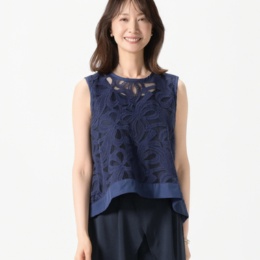 JEWEL MORRY’S リボン刺繍レースブラウス