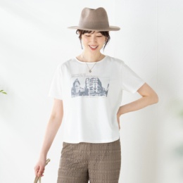 Coeur sucre フォト風プリントTシャツ
