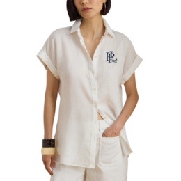 Lauren Ralph Lauren リネン ショートスリーブ シャツ