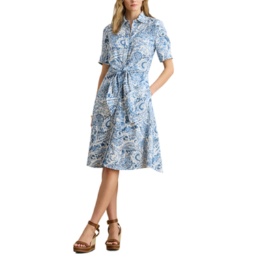 Lauren Ralph Lauren ペイズリー リネンワンピース