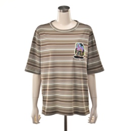 PERSONS マルチカラーボーダーテレコTシャツ