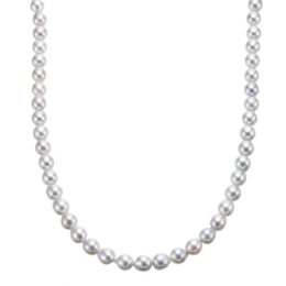 PT850 ナチュラルブルーグレーアコヤ真珠バロック ネックレス5mm