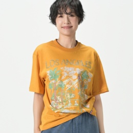 PERSONS プリント&ラインストーンTシャツ