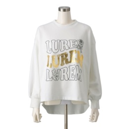 LUREM ボリュームロングスリーブロゴTシャツ