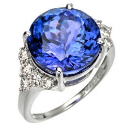 タンザナイト PT900 リング 12.66ct [AAAAAカラー]
