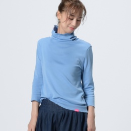  KiKKi 七分袖ベーシックハイネックインナー