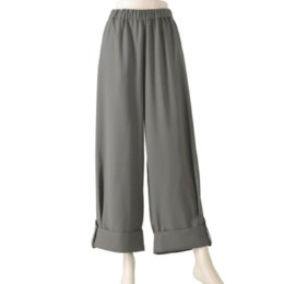 ModdedAnce 裾タックターンバックワイドパンツ