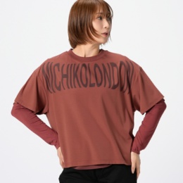 MICHIKO LONDON インナー付レイヤードプリントプルオーバー