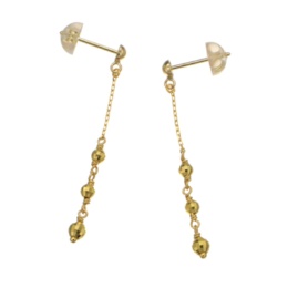 純金/18K カットボールスイングタイプ イヤリング/ピアス