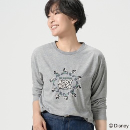 ディズニー【ミッキーマウス】/サークルプリントTシャツ