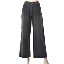 Wrangler ワイドストレートストレッチデニムパンツ