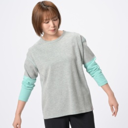  PERSONS レイヤード風ガーゼタッチリバーシブルTシャツ