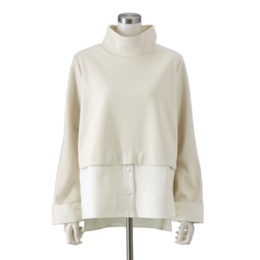 BOUTIQUE JUNKO シャツレイヤード風プルオーバー