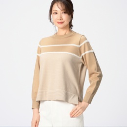 CARRIERE 大人のランダムボーダーニット