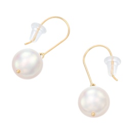 ピアルミナ 18KYG アコヤ真珠 フックピアス 9.0mm