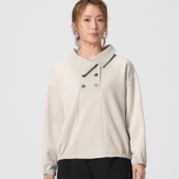 ModdedAnce アシンメトリーカラーコクーンシルエットプルオーバー