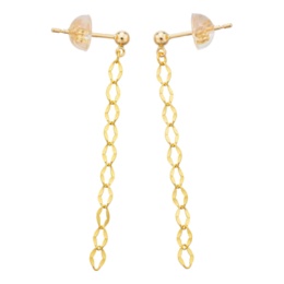 純金/18K リップチェーン イヤリング/ピアス