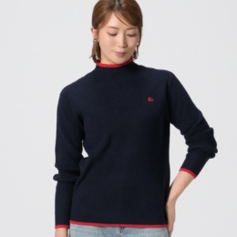 marie claire/bis UV カラーアクセント配色プルオーバー