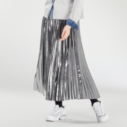 Remite グリッタープリントプリーツスカート