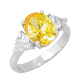 TarTar カナリーイエローカラーCZ リング 約3ct[ルシンダ]